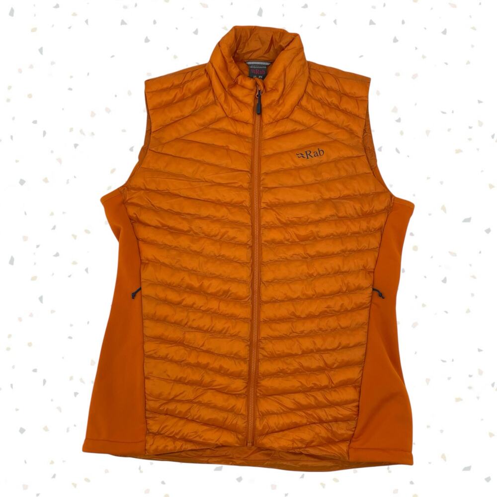 Rab Cirrus Flex 2.0 Vest Orange Puffer Gorpcore Outdoor Hiking Run Layer Size L